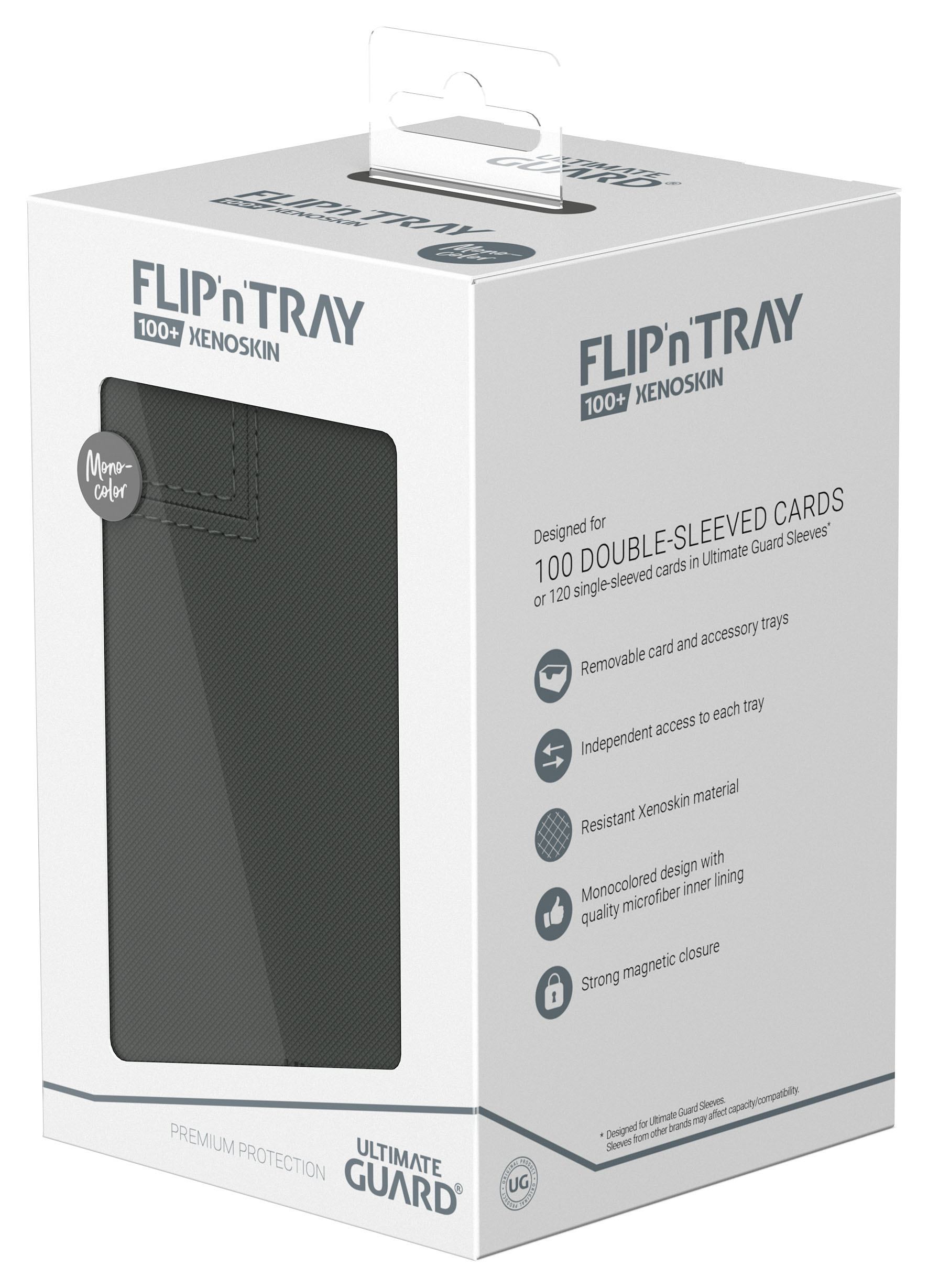 Ultimate Guard - Flip`n`Tray 100+ XenoSkin Monocolor - Grey - Imagen 3